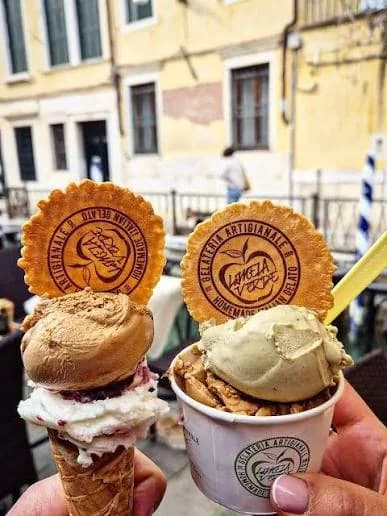 Gelato della Gelateria La Mela Verde a Venezia