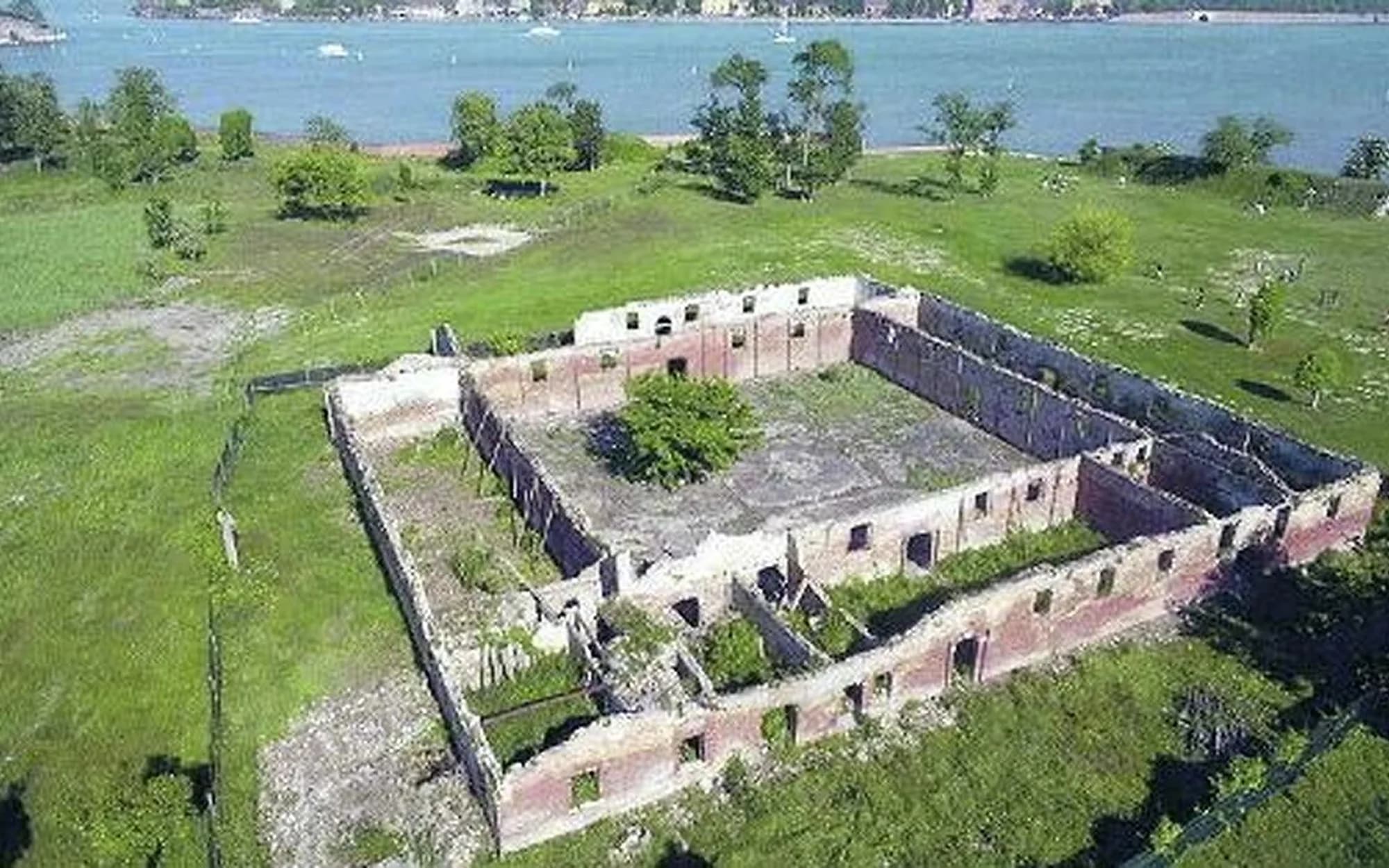 Vista aerea dell’Isola della Certosa nella laguna di Venezia