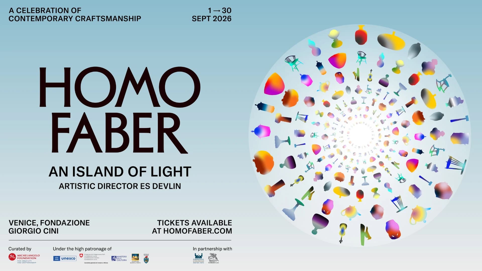 Homo Faber 2026 An Island of Light, immagine ufficiale dell’evento