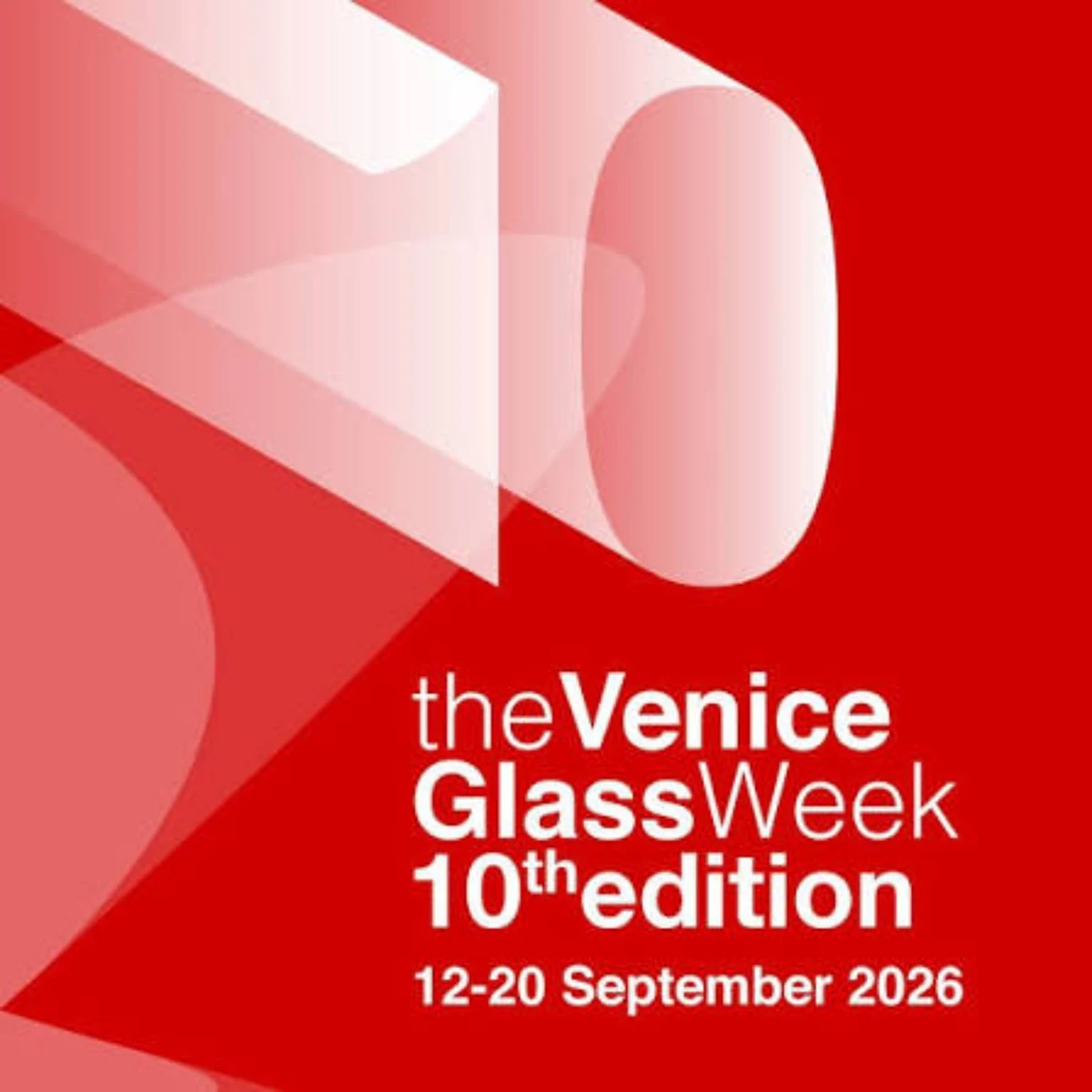 Grafica ufficiale della decima edizione di The Venice Glass Week 2026